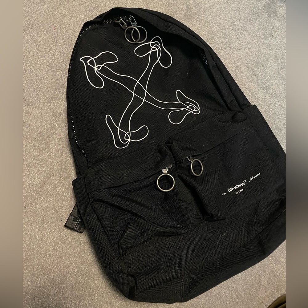 Off-White Black Abstract Arrows Backpack